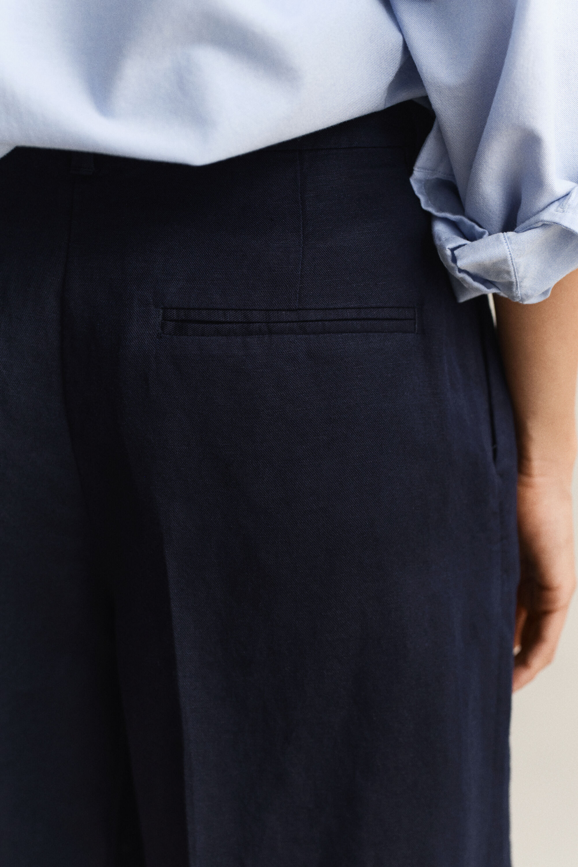 Pantaloncini sartoriali in misto lino