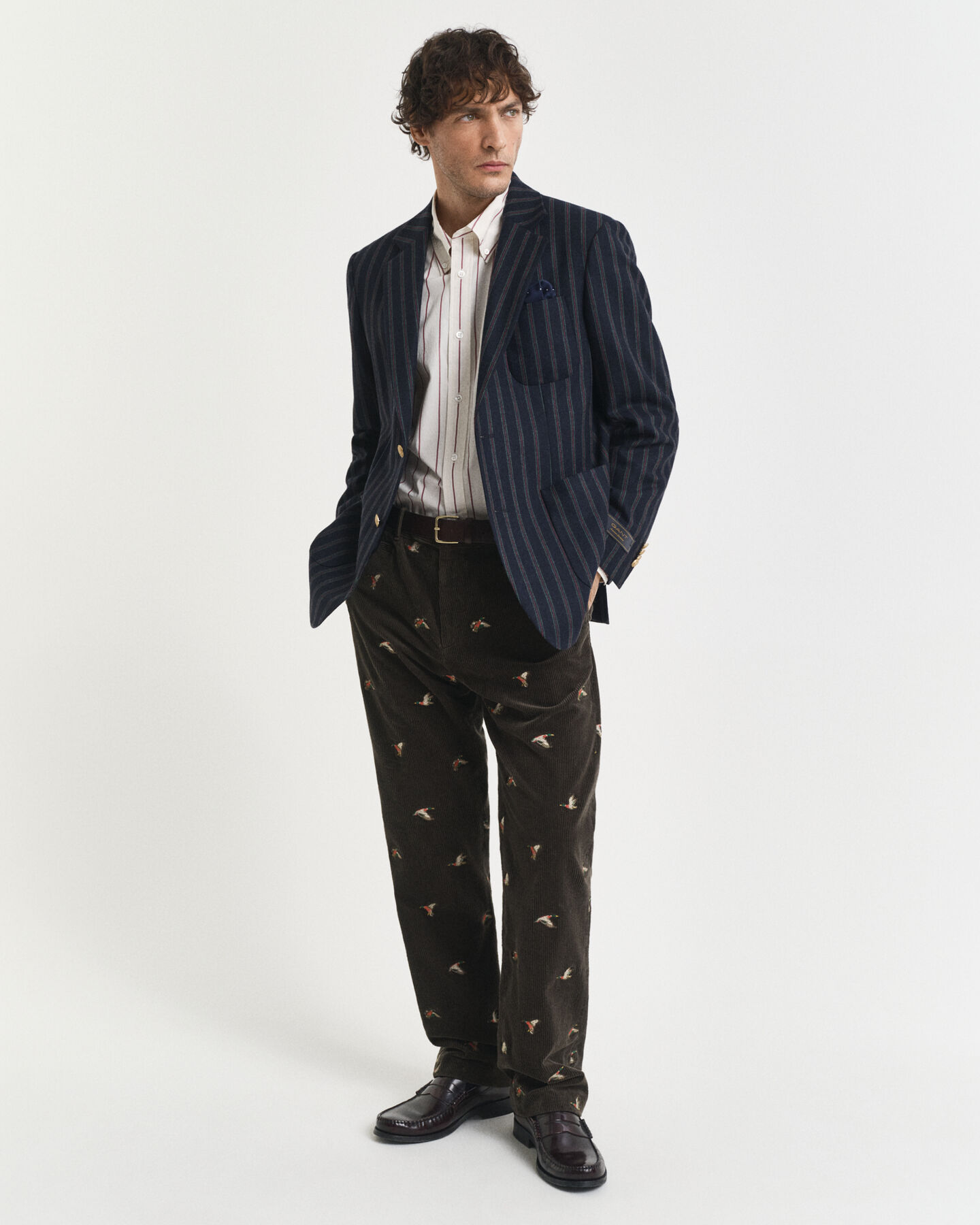 Camicia a righe Heritage in popeline relaxed fit