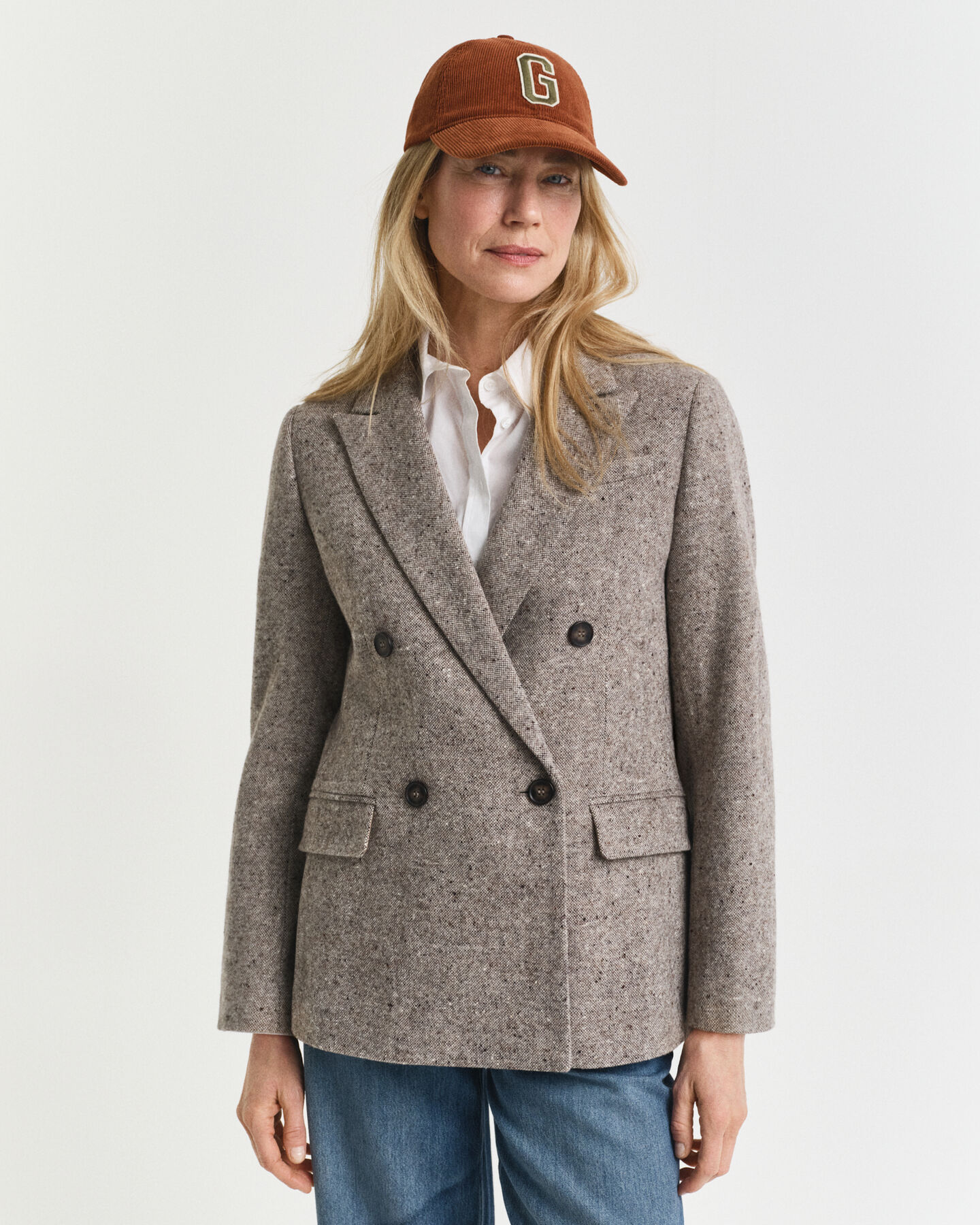 Blazer in lana testurizzata regular fit