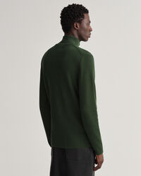 Maglia a coste Texture con zip corta