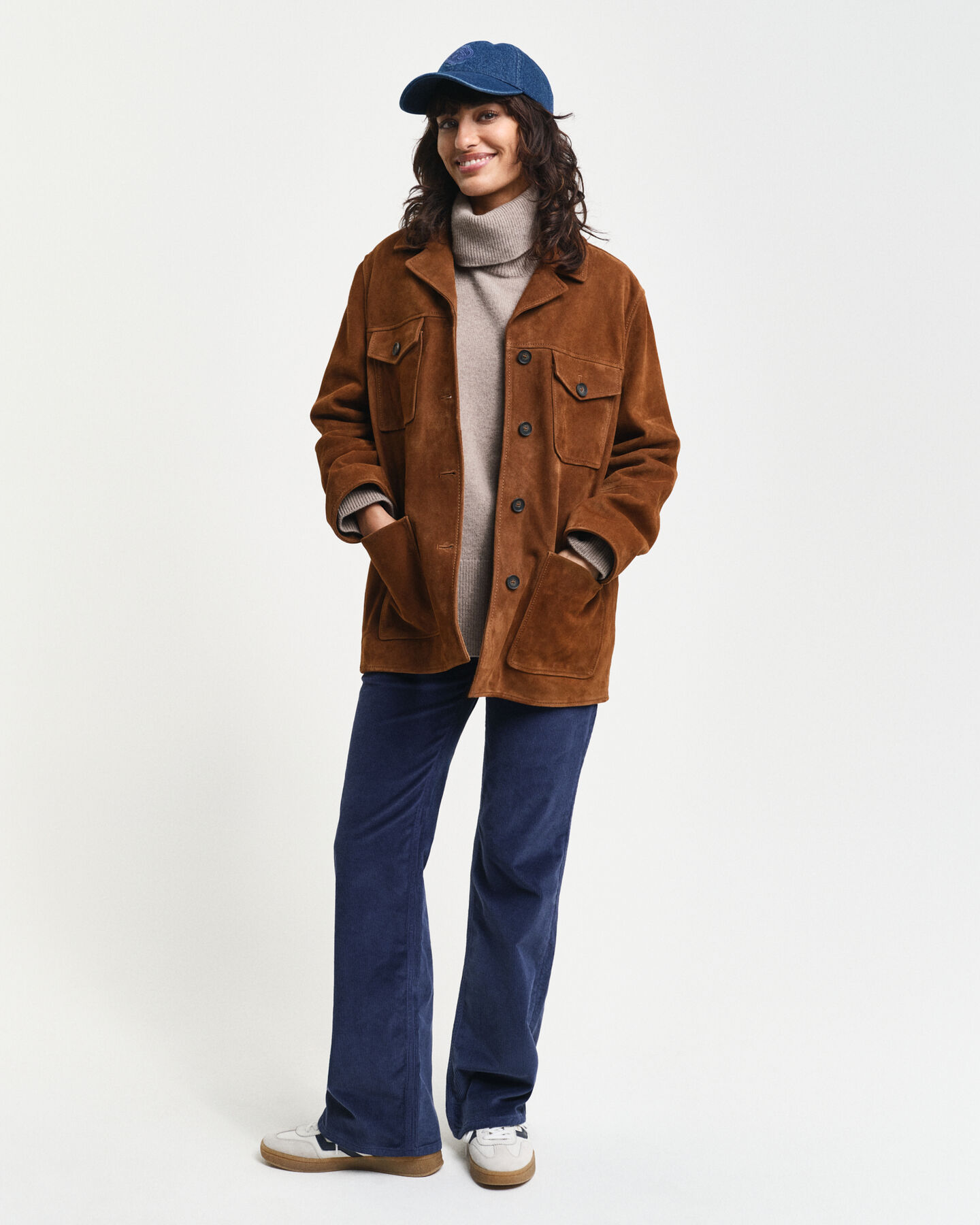 Maglia a collo alto con dettagli con motivo a spina di pesce