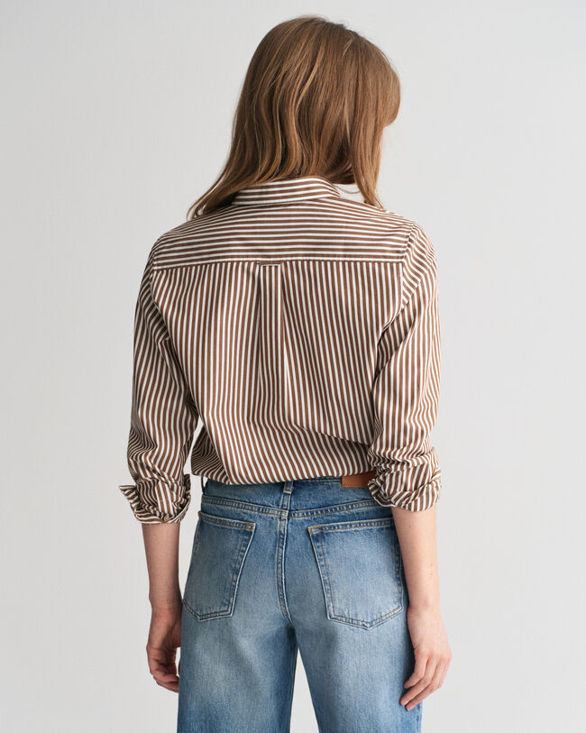 Camicia classica in popeline a righe regular fit