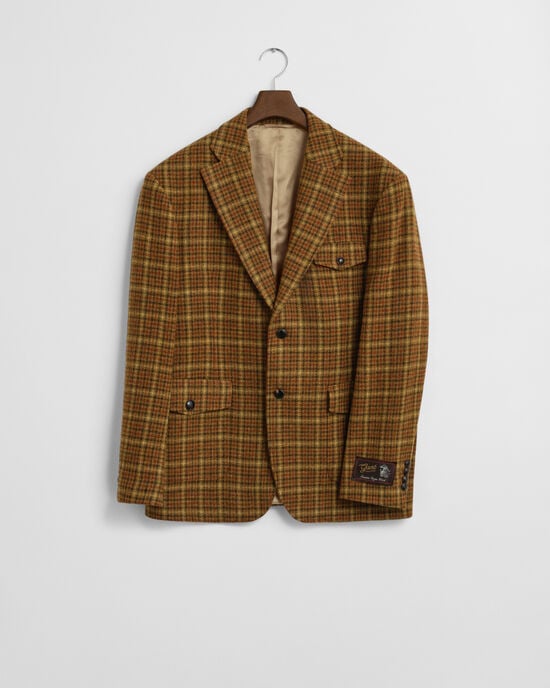 Blazer in tweed a quadri relaxed fit