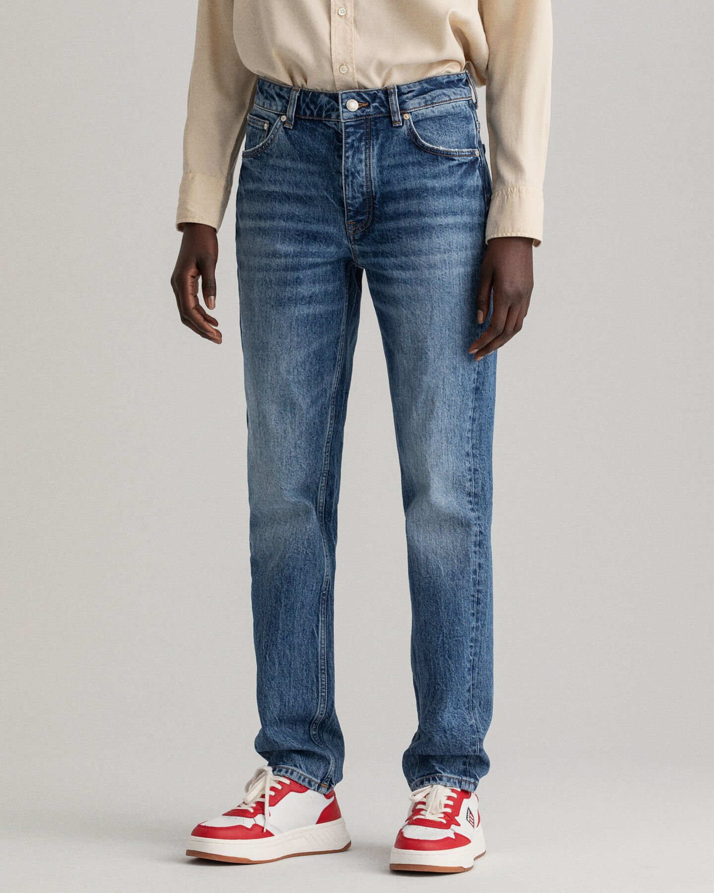 Jeans Hayle con patta con bottone regular fit