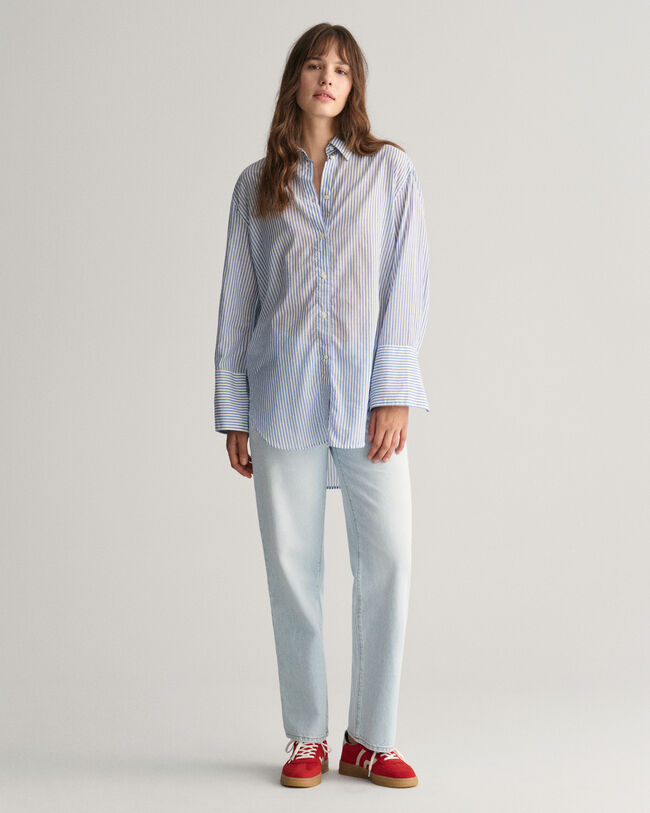 Camicia a righe con polsini ampi relaxed fit