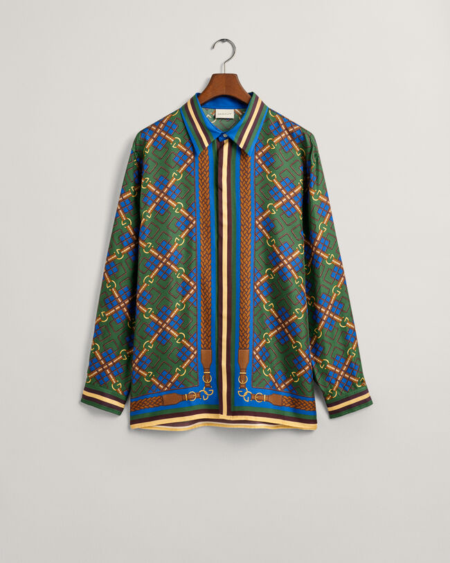 Camicia in seta Medallion relaxed fit