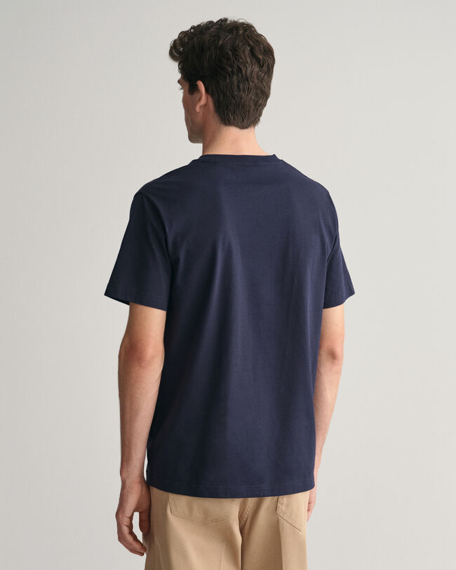 T-shirt GANT Logo piccolo a contrasto