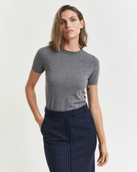 Maglia girocollo leggera a maniche corte