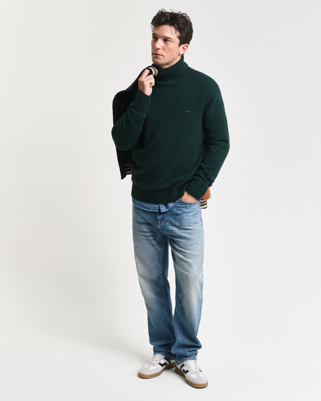 Maglia a collo alto in misto lana