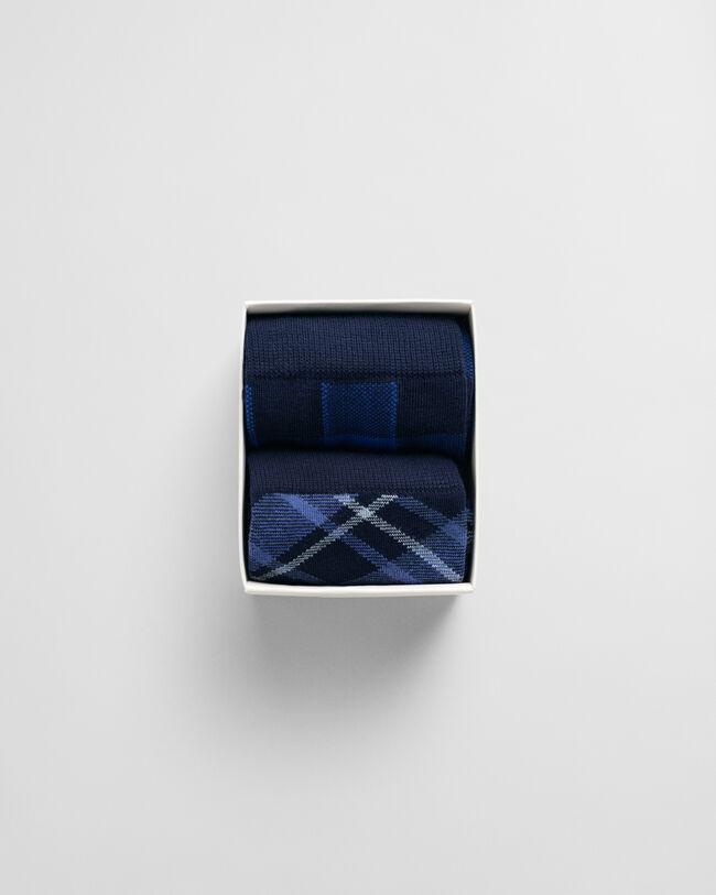 Confezione regalo da 2 paia di calzini a quadri