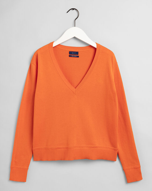 Maglia in cotone leggero con scollo a V