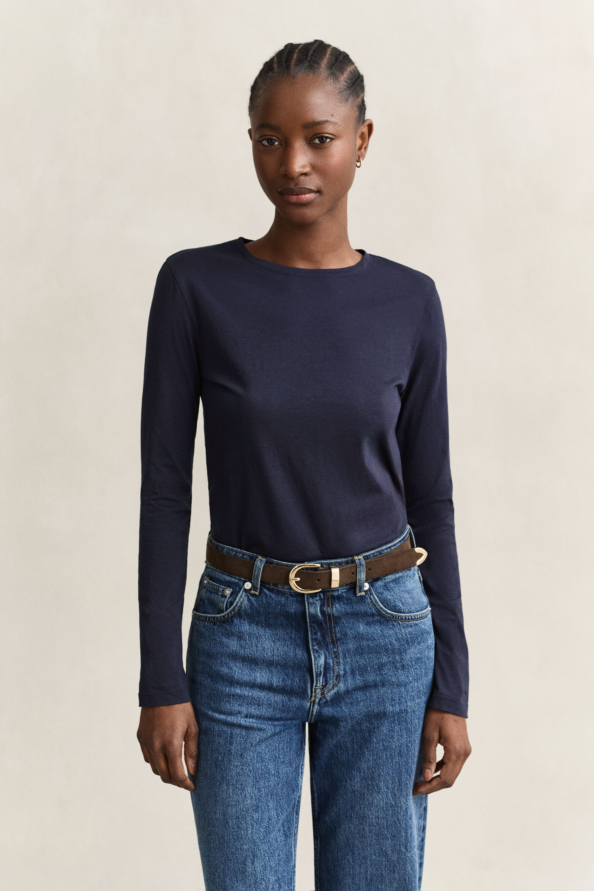 T-shirt a maniche lunghe in cotone leggero