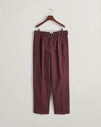 Pantaloni chino con piega e cintura
