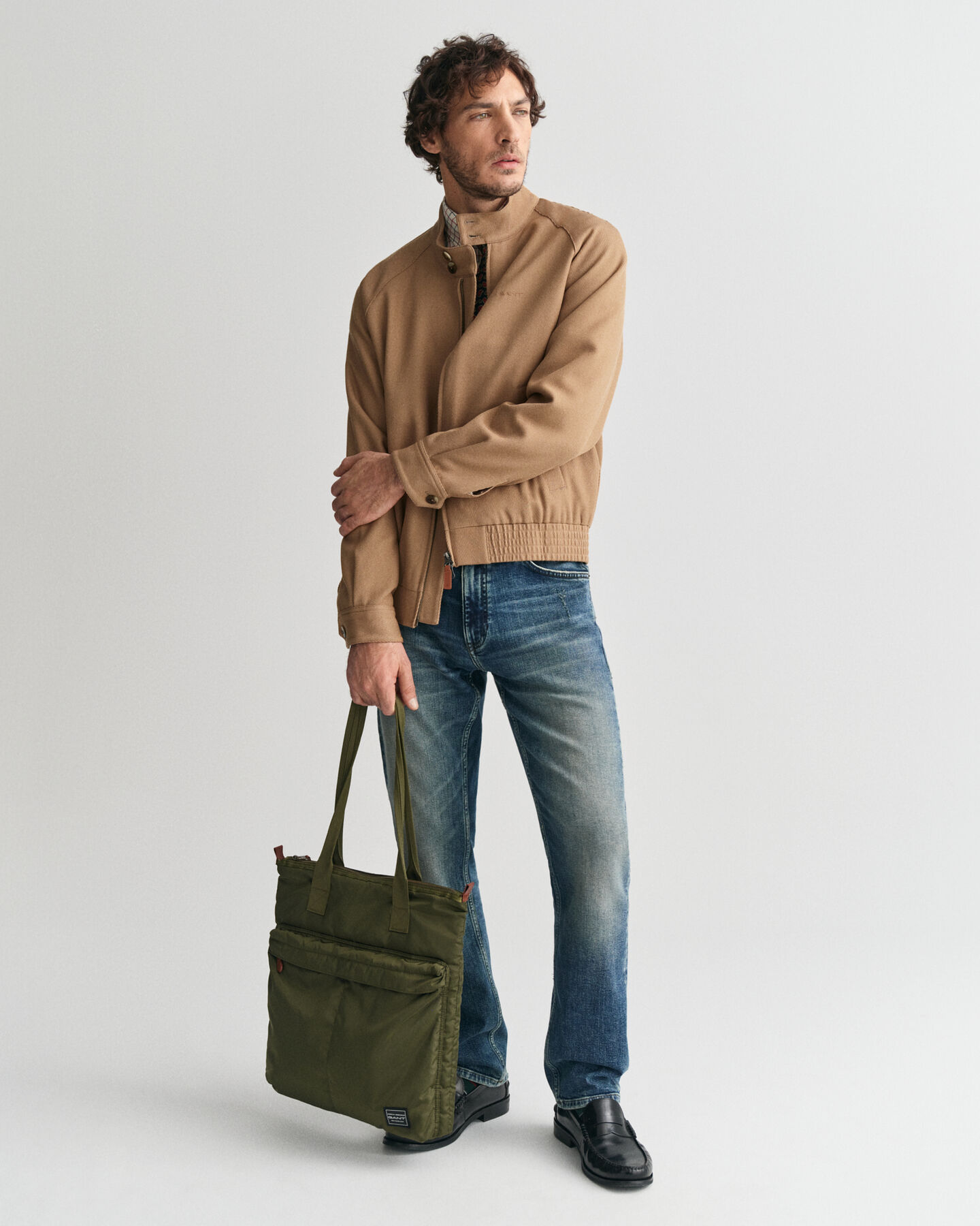 Giacca Harrington in misto lana