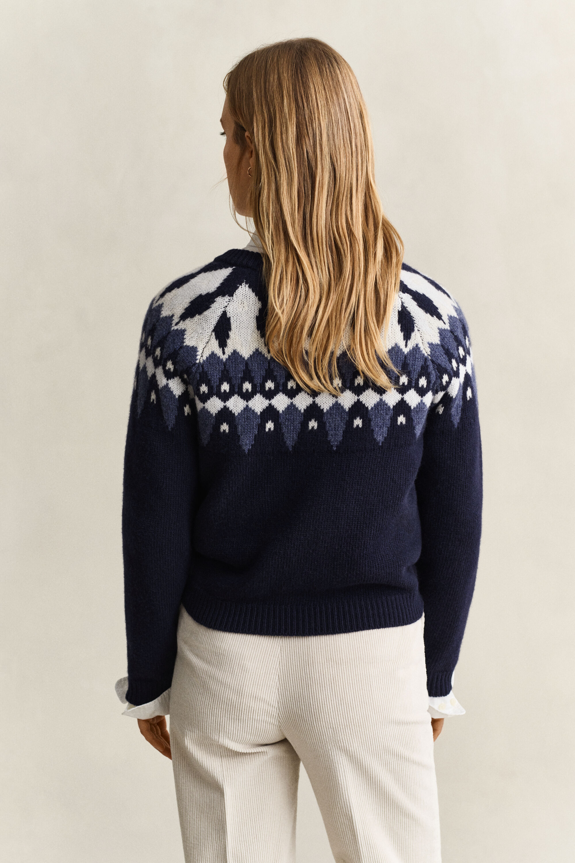 Cardigan Fair Isle in lana