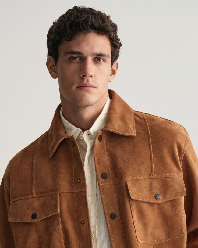 Camicia in camoscio oversize