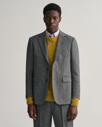 Blazer da abito con motivo a spina di pesce