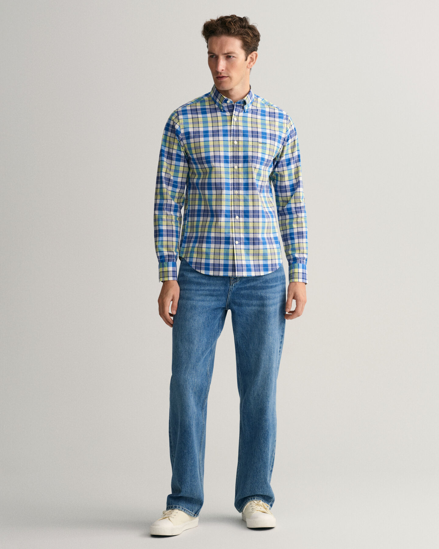 Camicia a quadri colorata regular fit