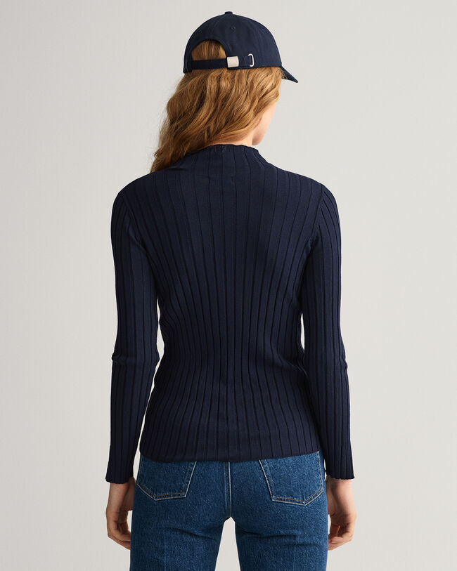 Top in maglia a coste