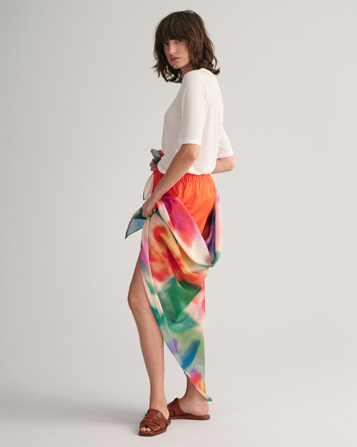 Sarong in cotone e seta