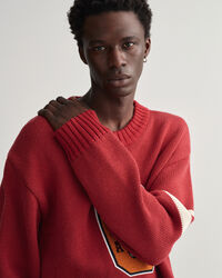 Maglia girocollo letterman oversize