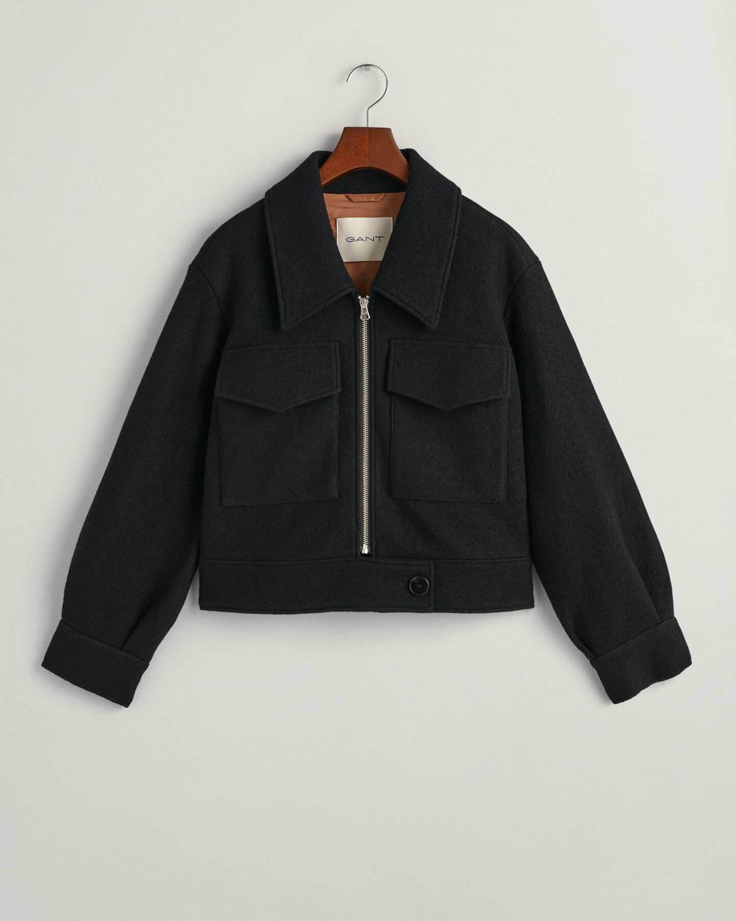 Giacca in boucl&eacute; con zip