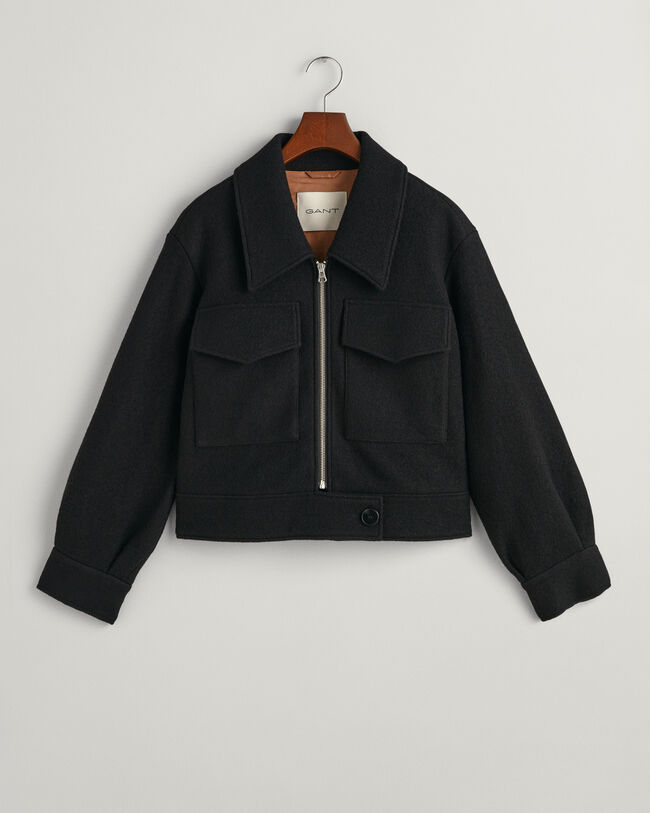 Giacca in boucl&eacute; con zip