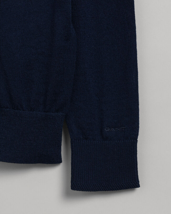 Maglia con collo alto in lana merino lavabile