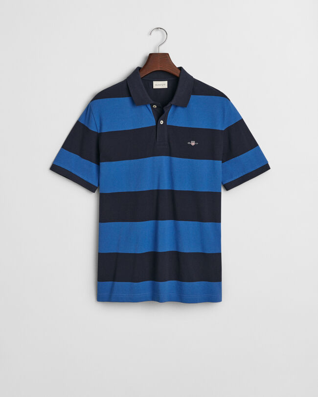Polo in piqué colour block