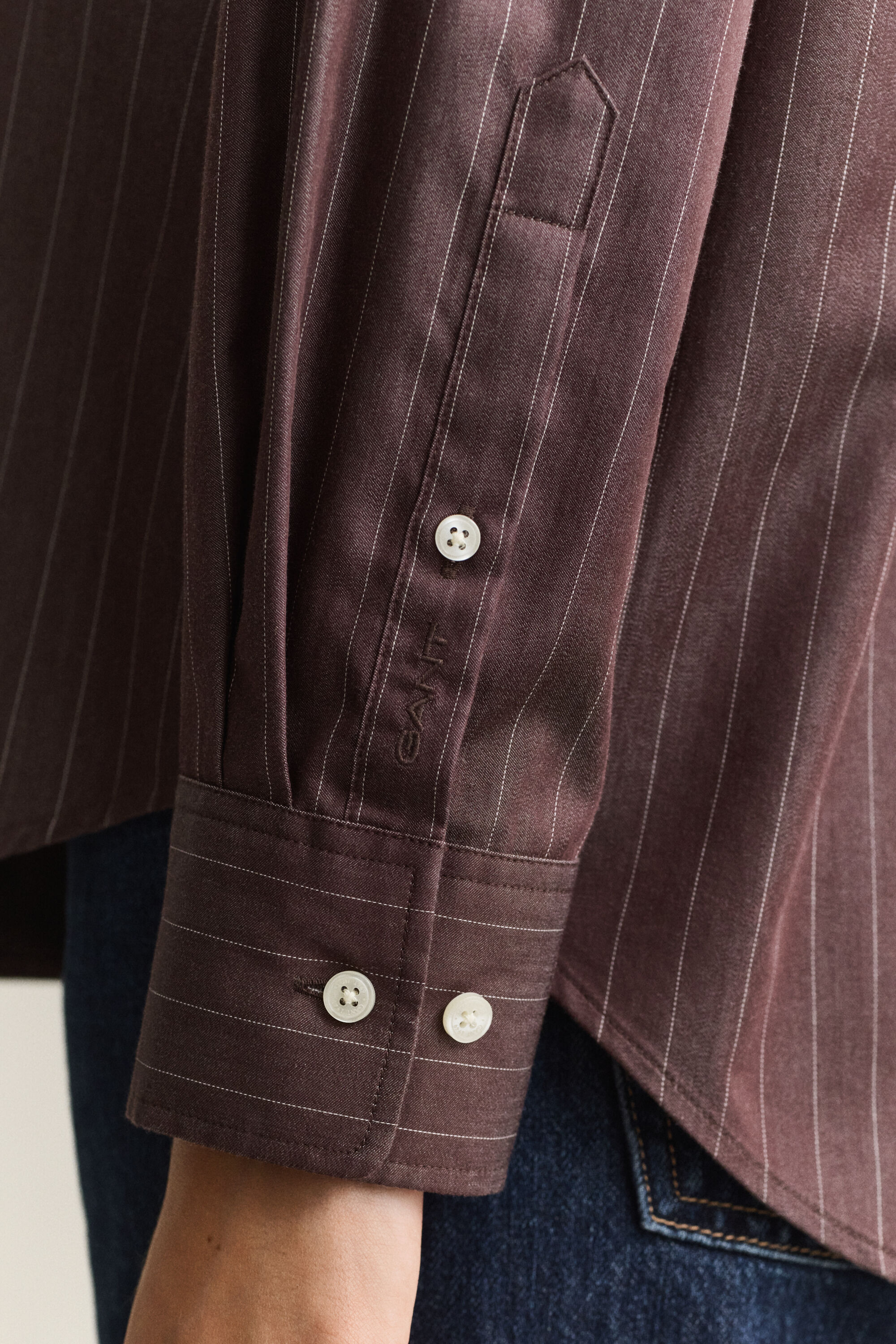 Camicia in popeline a righe relaxed