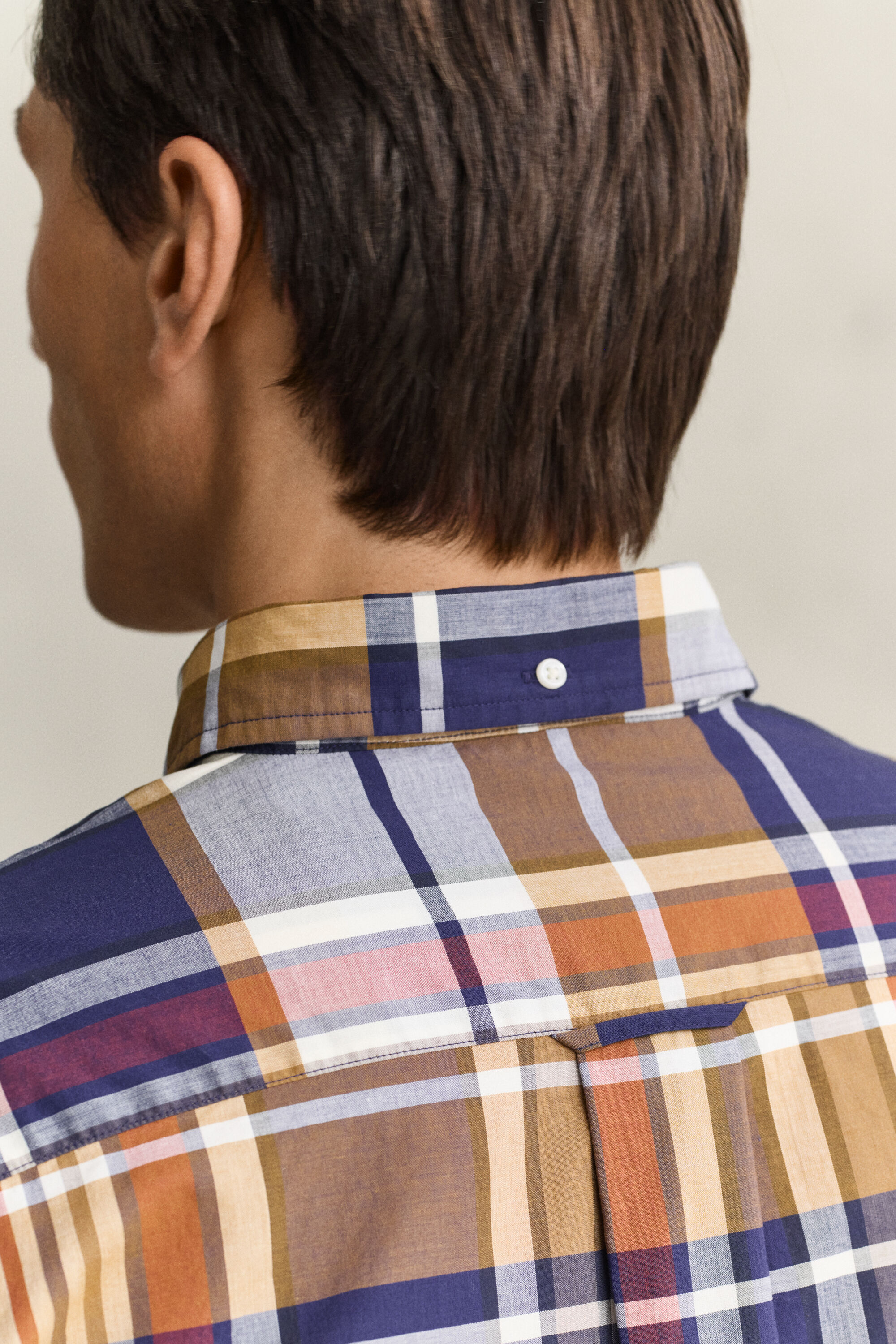 Camicia Gant x Yale a quadri in popeline