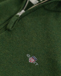 Maglia in lana d’agnello finissima con zip corta