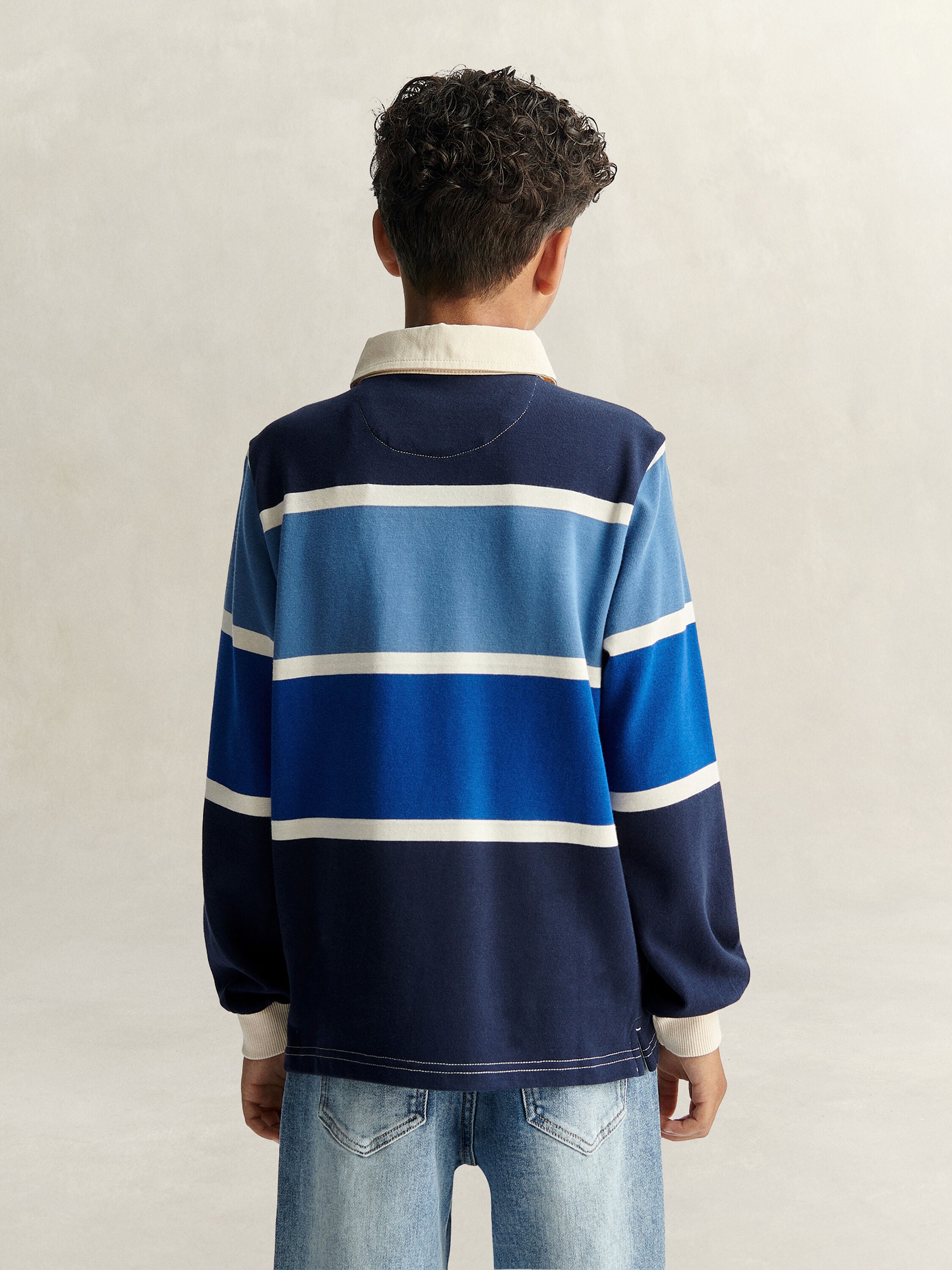 Rugger a righe con grafica Teen Boys