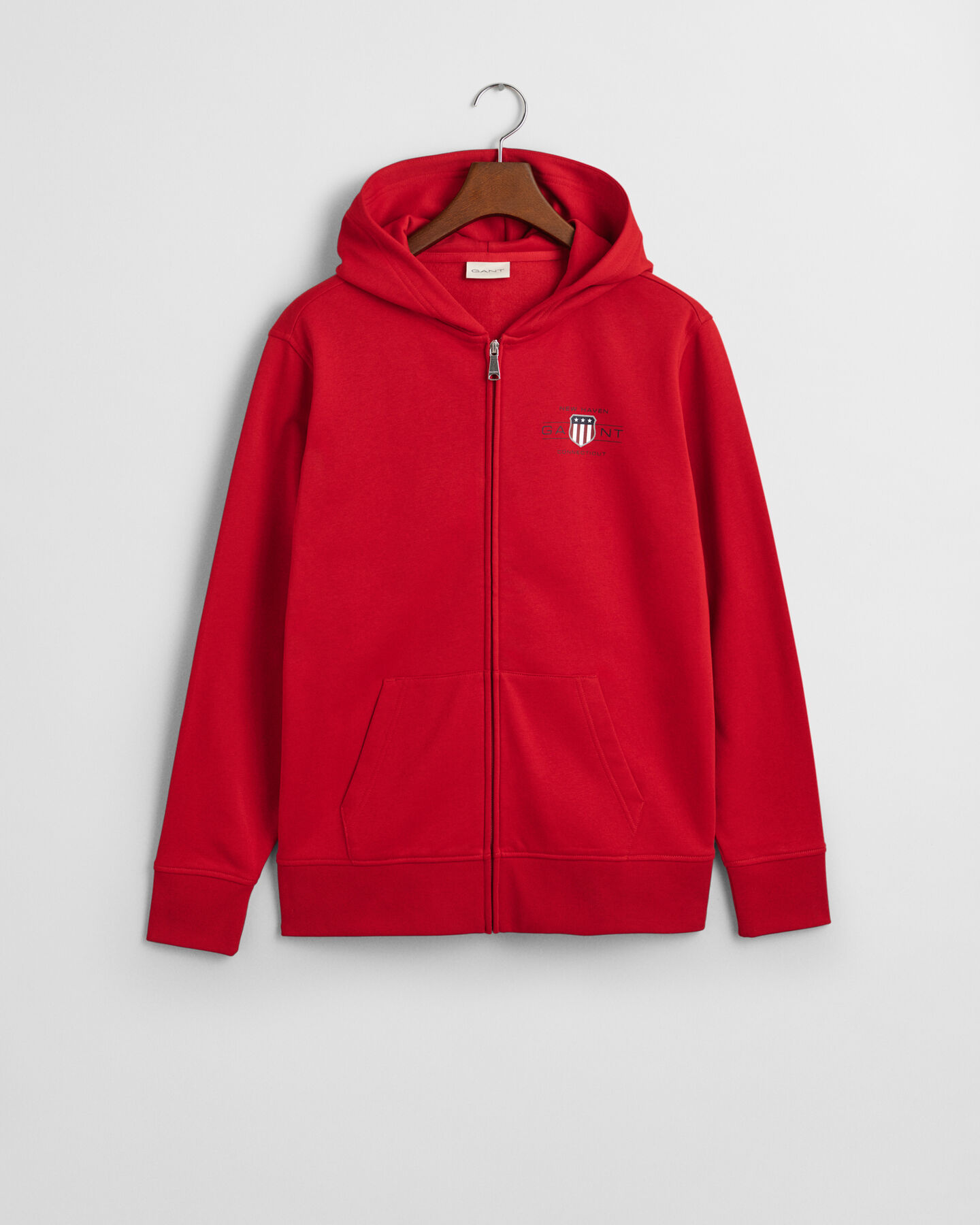 Felpa con cappuccio con stampa e zip