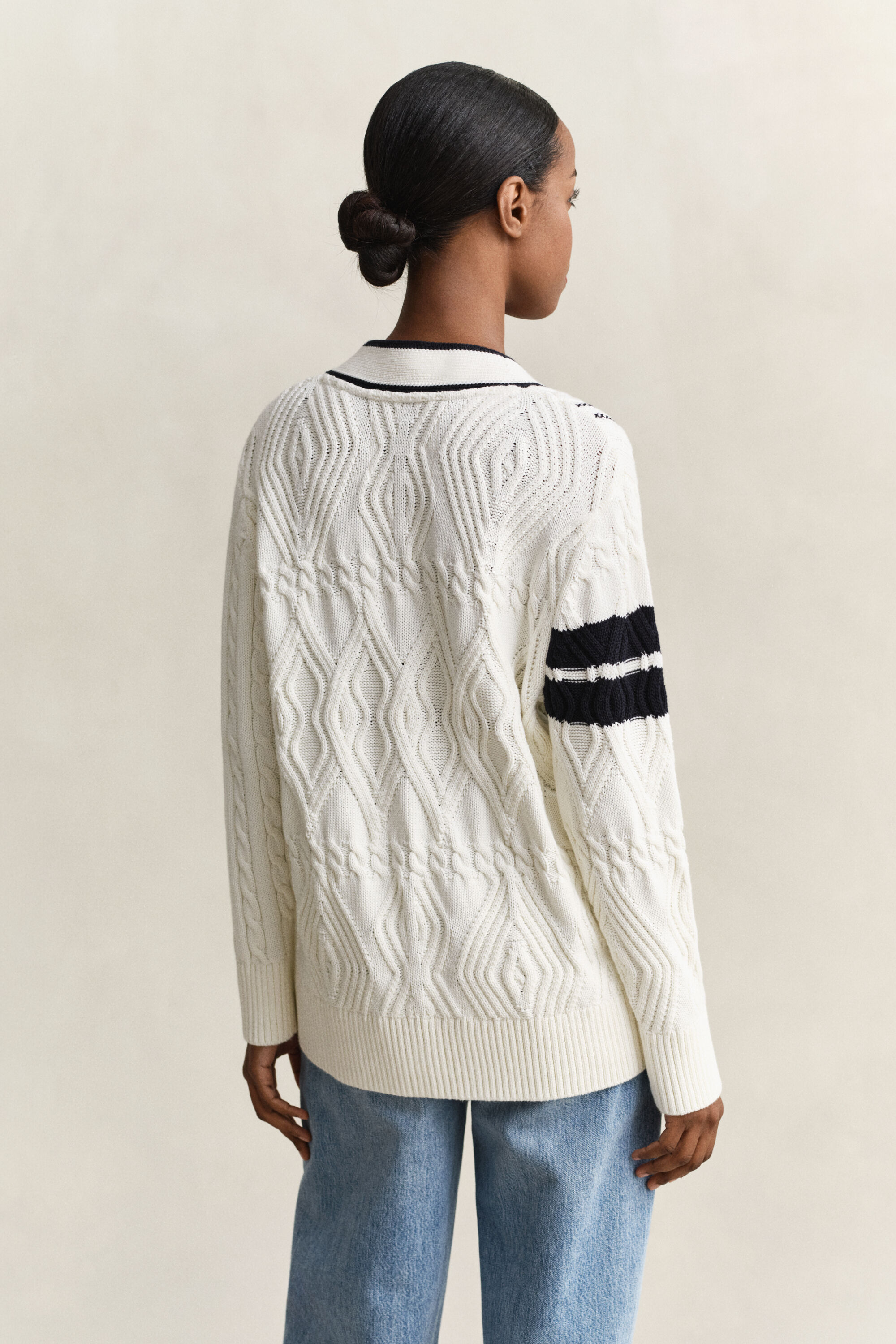 Cardigan Varsity a trecce