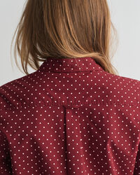 Camicia in voile di cotone con stampa a pois regular fit