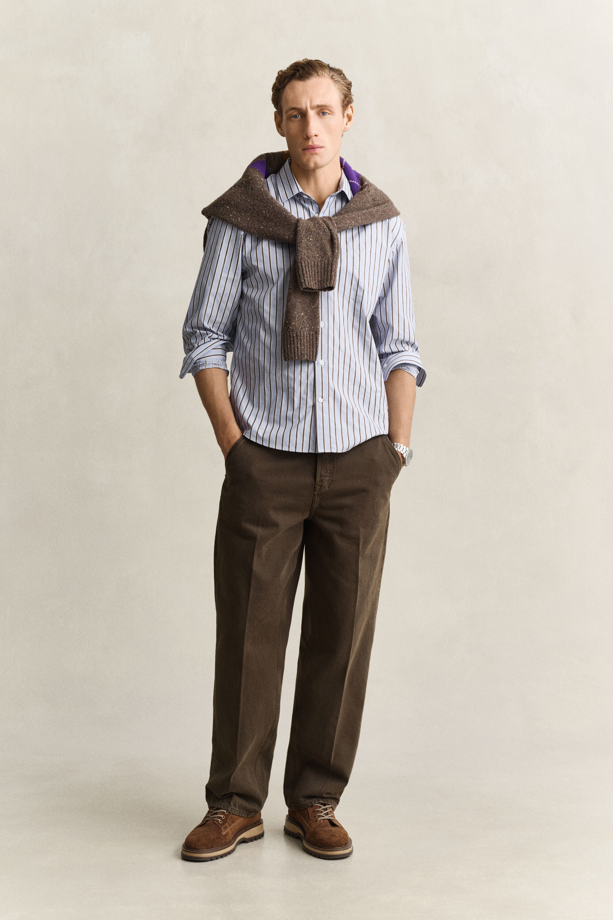 Camicia a righe a ratiera