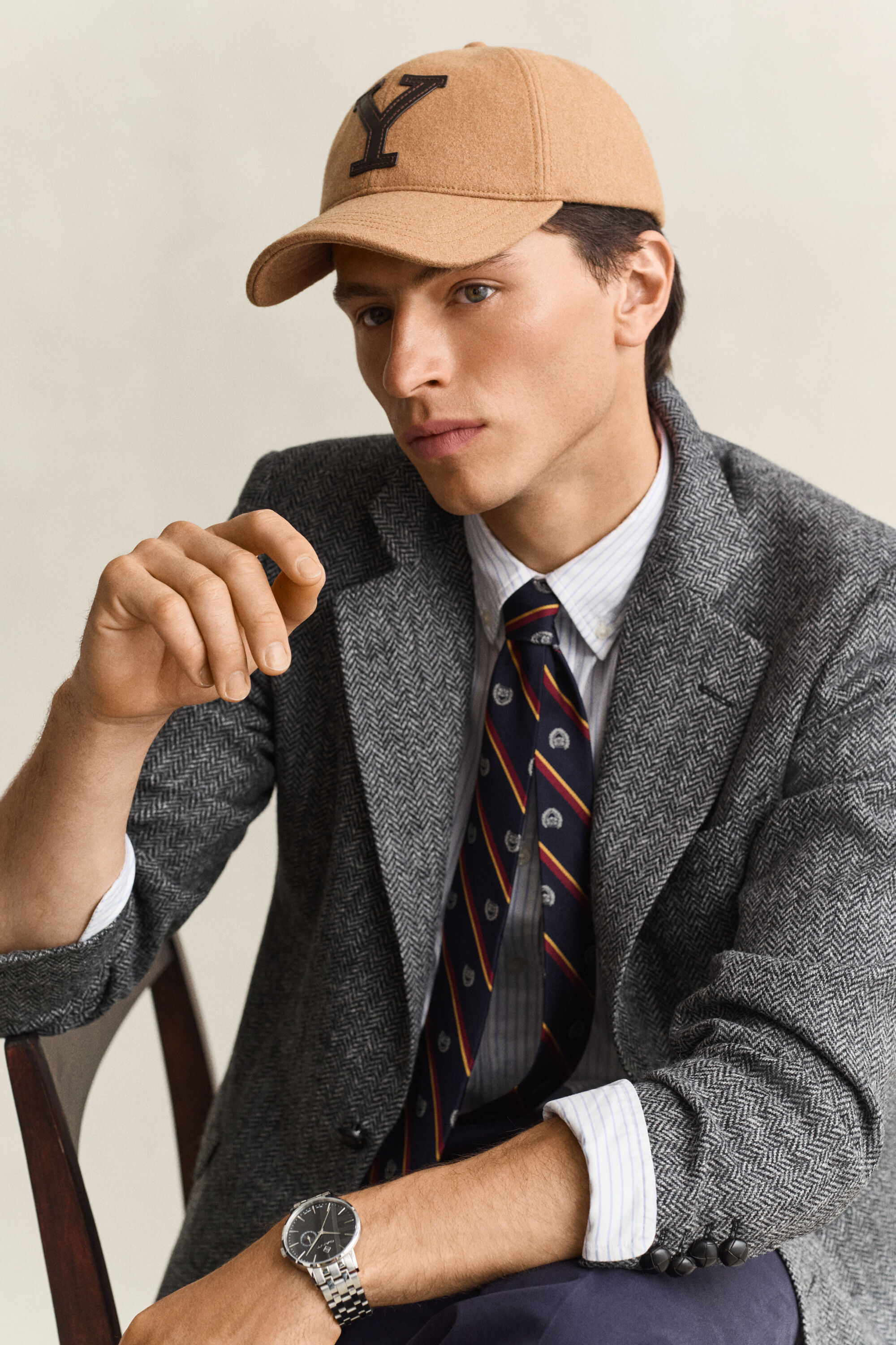 Cappellino Gant x Yale in lana melton
