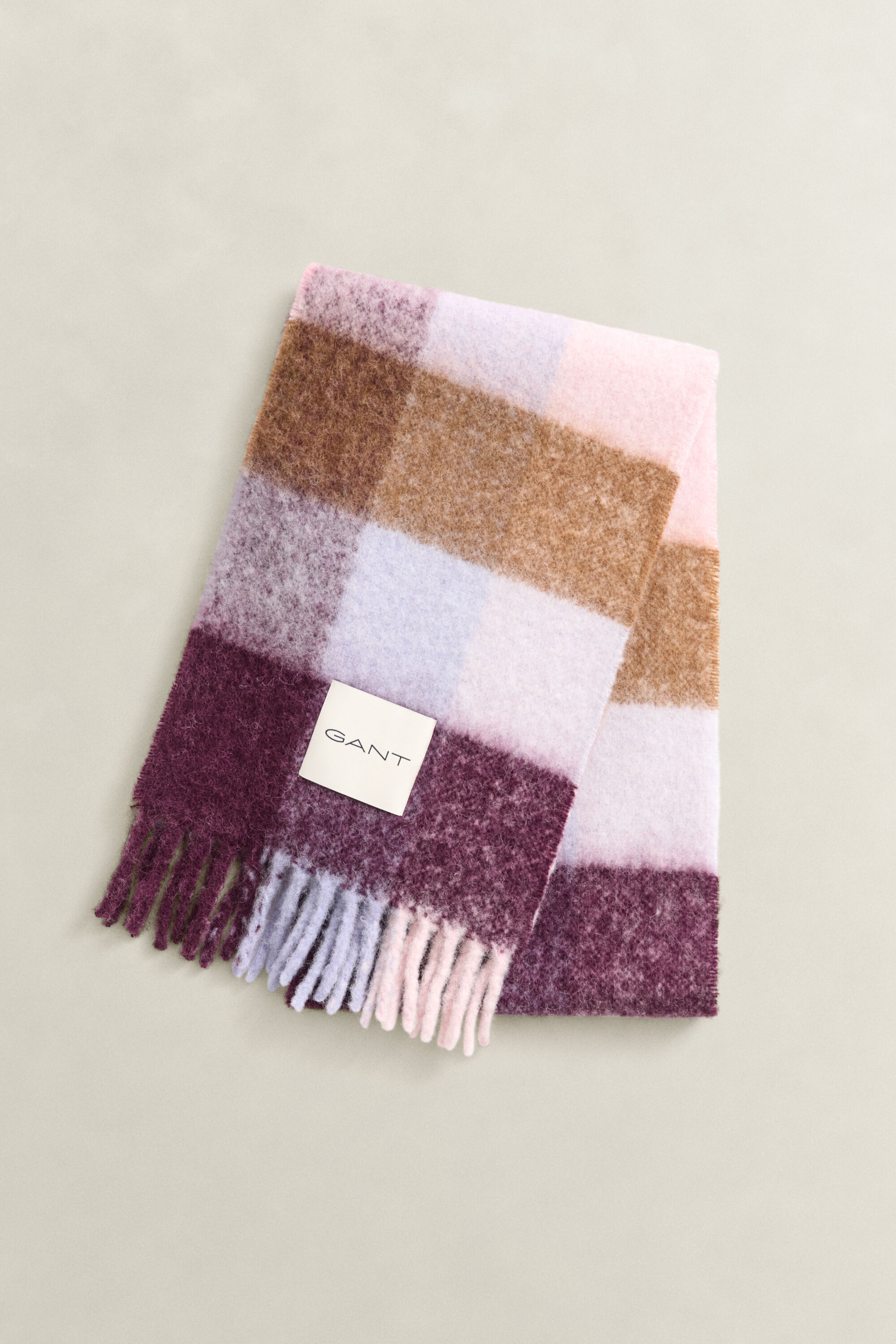 Sciarpa a quadri in lana d’alpaca