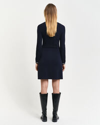 Abito in maglia a coste Contrast