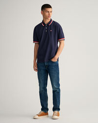 Polo Retro Flag in piqu&eacute;