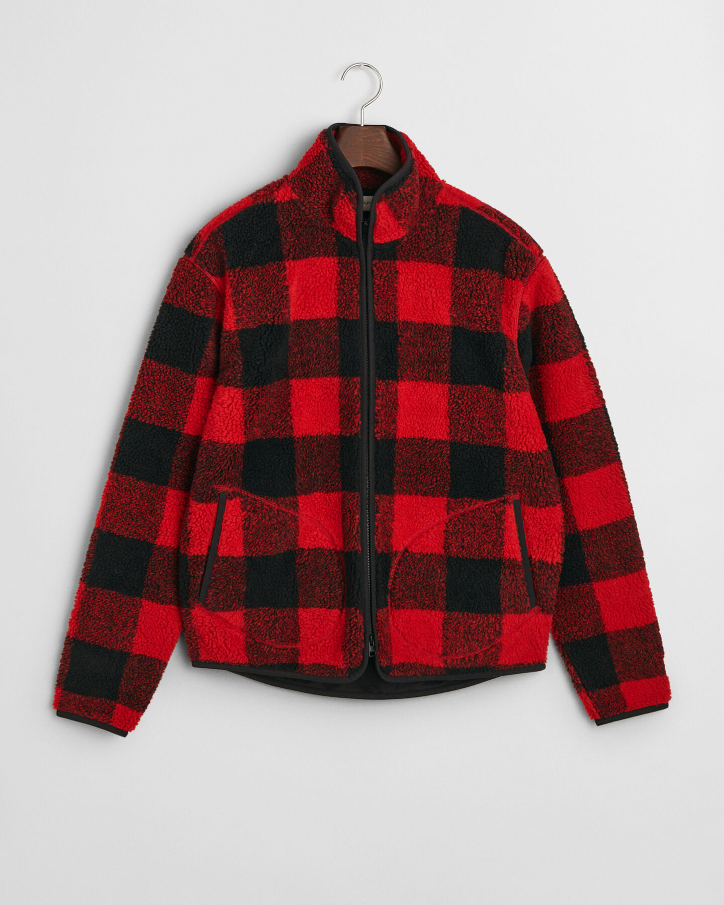 Giacca in pile a quadri