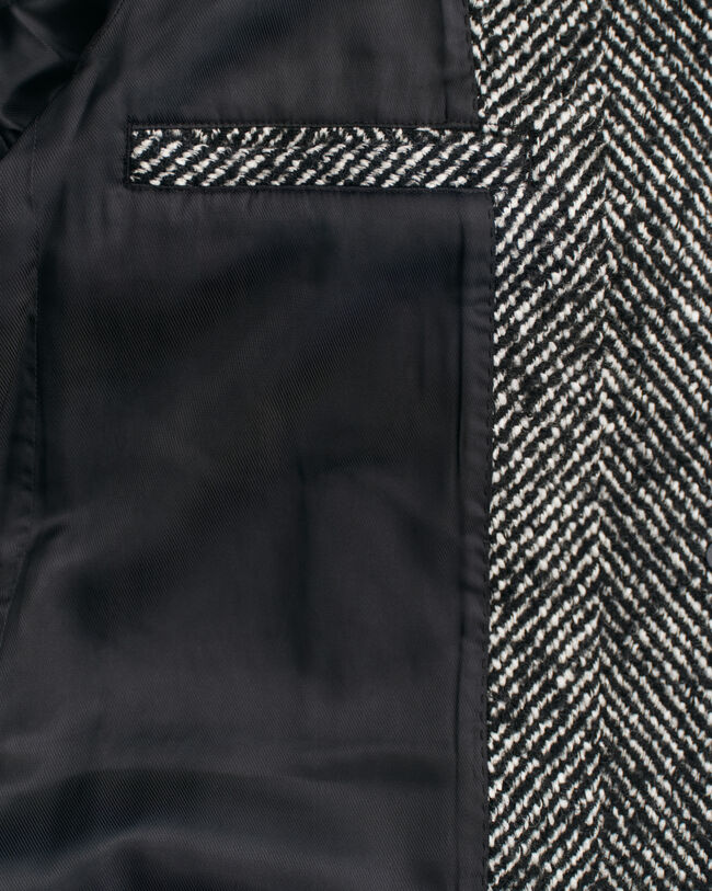 Cappotto Heritage con motivo a spina di pesce