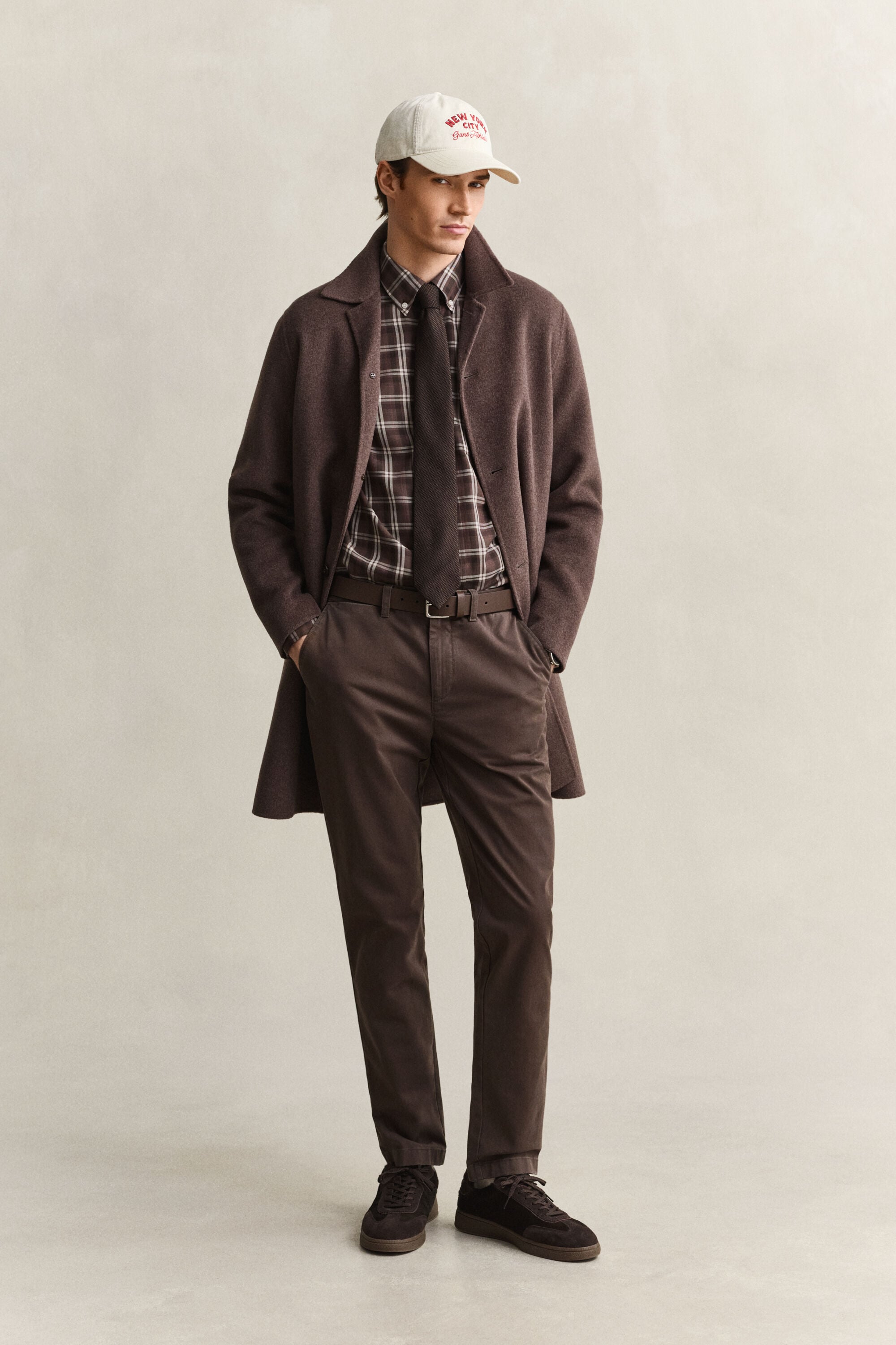 Camicia in twill a quadri