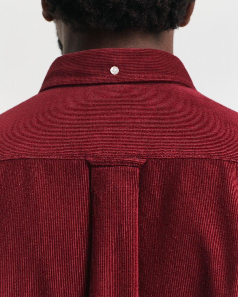 Camicia in cotone e velluto a coste regular fit