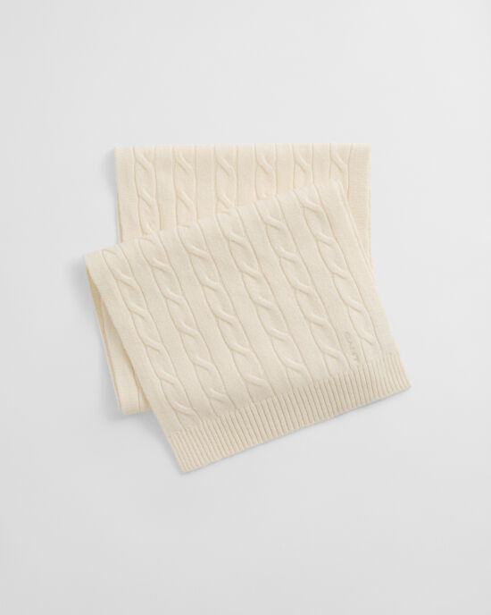 Sciarpa in lana a trecce