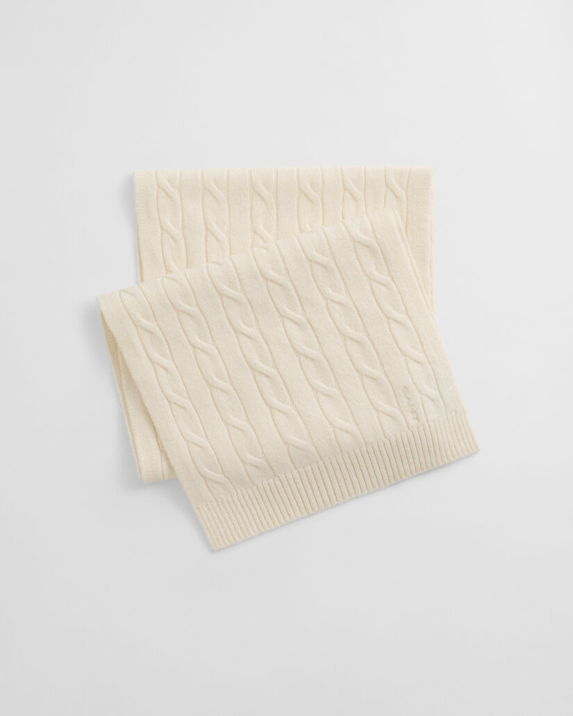 Sciarpa in lana a trecce