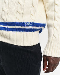 Maglia con scollo a V a trecce