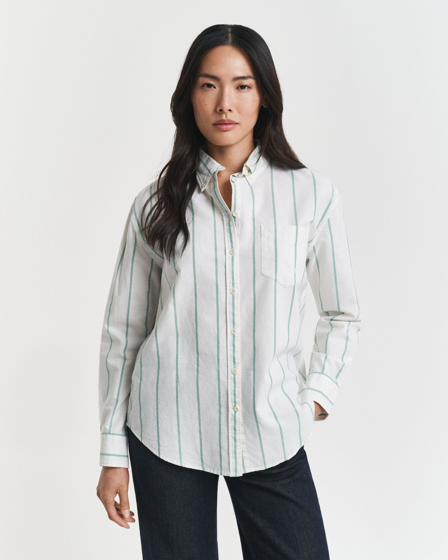 Camicia Oxford classica a righe relaxed fit