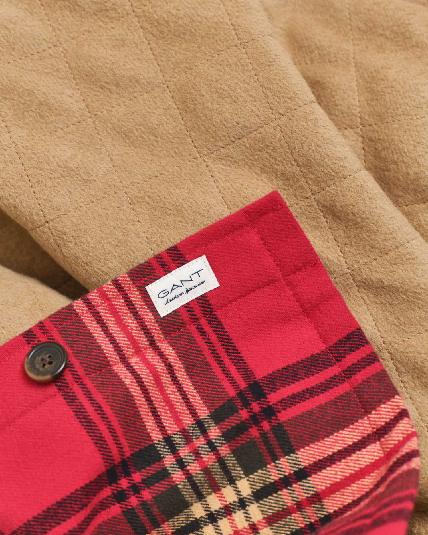 Camicia giacca imbottita a quadri relaxed fit